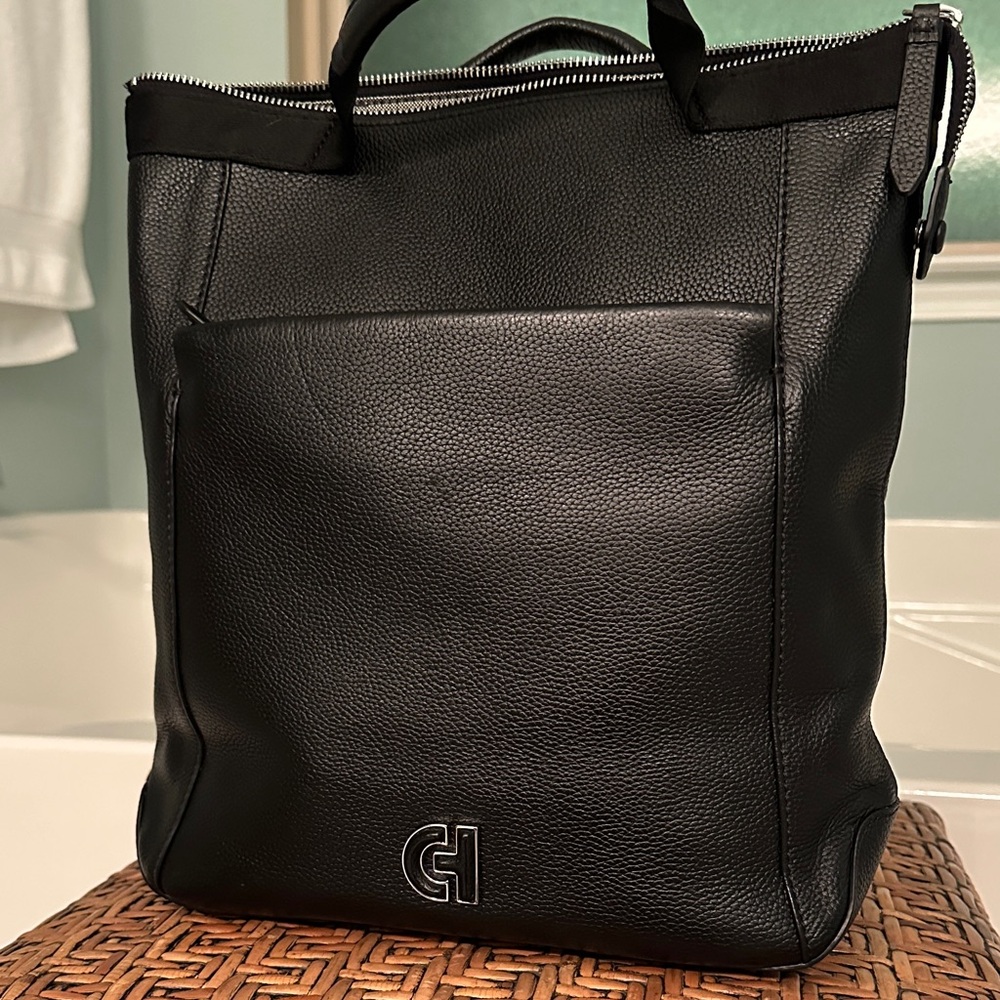 Cole Haan Black Leather Backpack